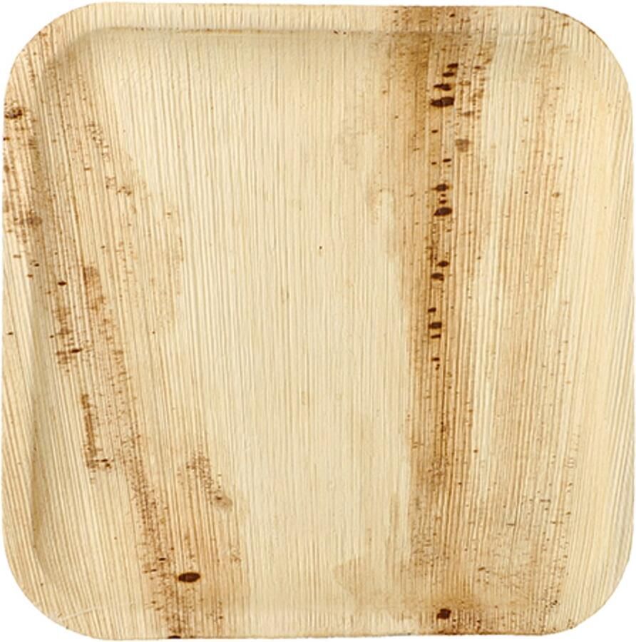 Papstar 25 Borden palmblad pure hoekig 25 5 cm x 25 5 cm x 1 5 cm