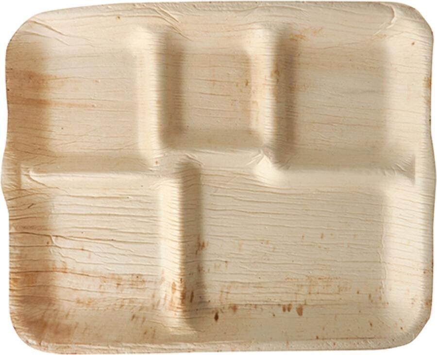 Papstar 6 Borden palmblad pure 5-vaks 27 cm x 21 5 cm x 2 cm