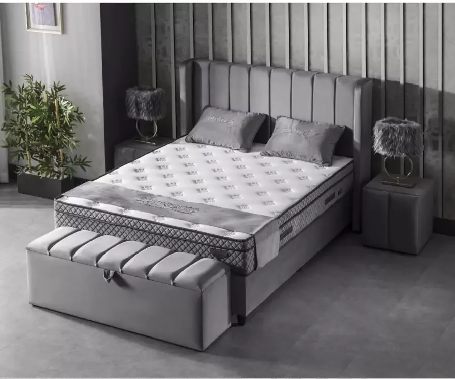Paradise Bedding Boxspring met opbergruimte opberg bed Monaco 160x200 incl. hoofdbord + matras