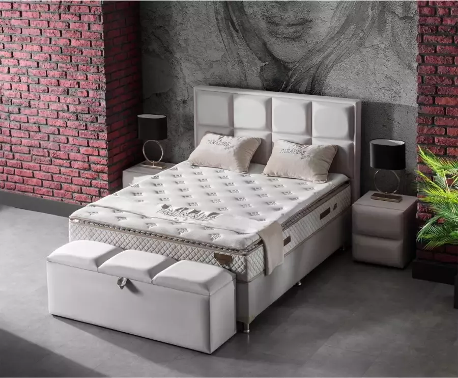 Paradise Bedding Boxspring met opbergruimte Opberg Boxspring Babylon Crème velvet 160x200