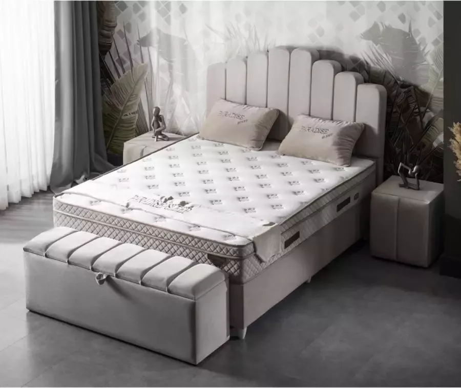 Paradise Bedding Boxspring met opbergruimte Opberg Boxspring Scarlet Beige boxspring 180x200