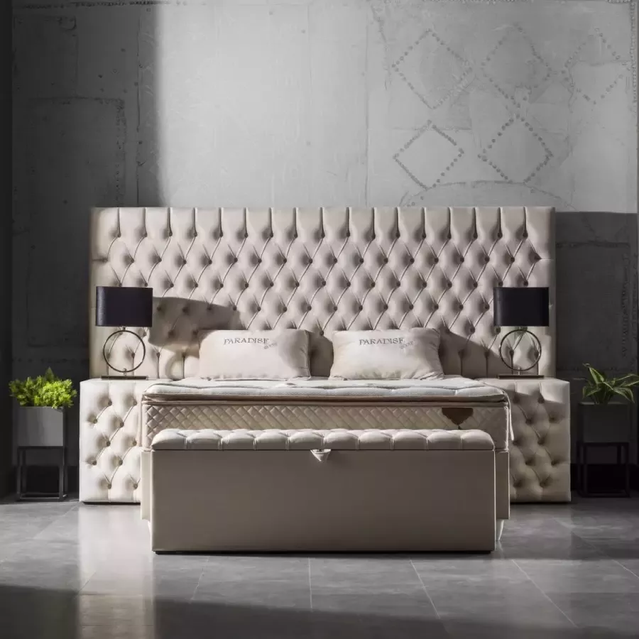 Paradise Bedding opberg boxspring Sevilla twee persoons 160x200 beige