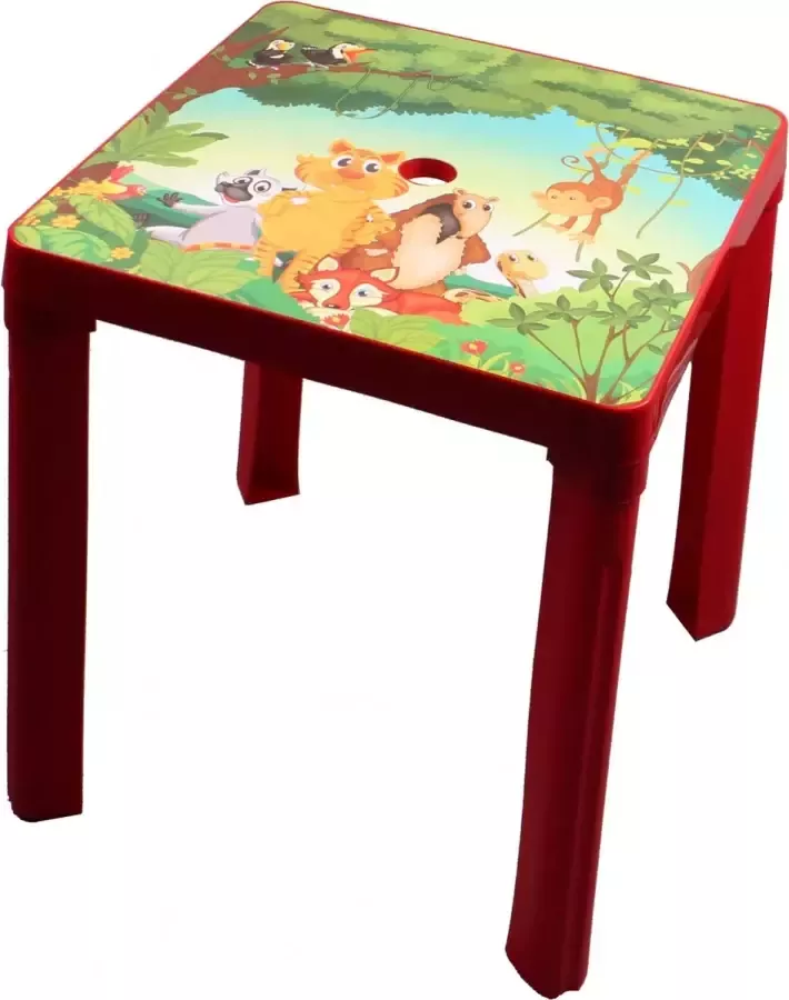 Paradiso Toys Kindertafel Jungle 46 Cm Rood