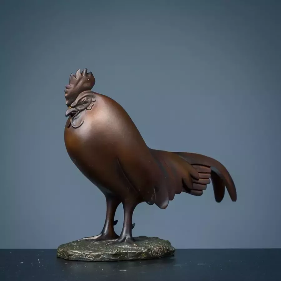 Parastone Beeld Slapende haan Beeldje Kip Kunst Decoratie Beeld Cadeau Dier Bureau Coq Dormant Inrichting