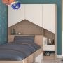 Parisot Achterbouw bed & bureau Shelby eik wit - Thumbnail 2