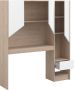 Parisot Achterbouw bed & bureau Shelby eik wit - Thumbnail 3