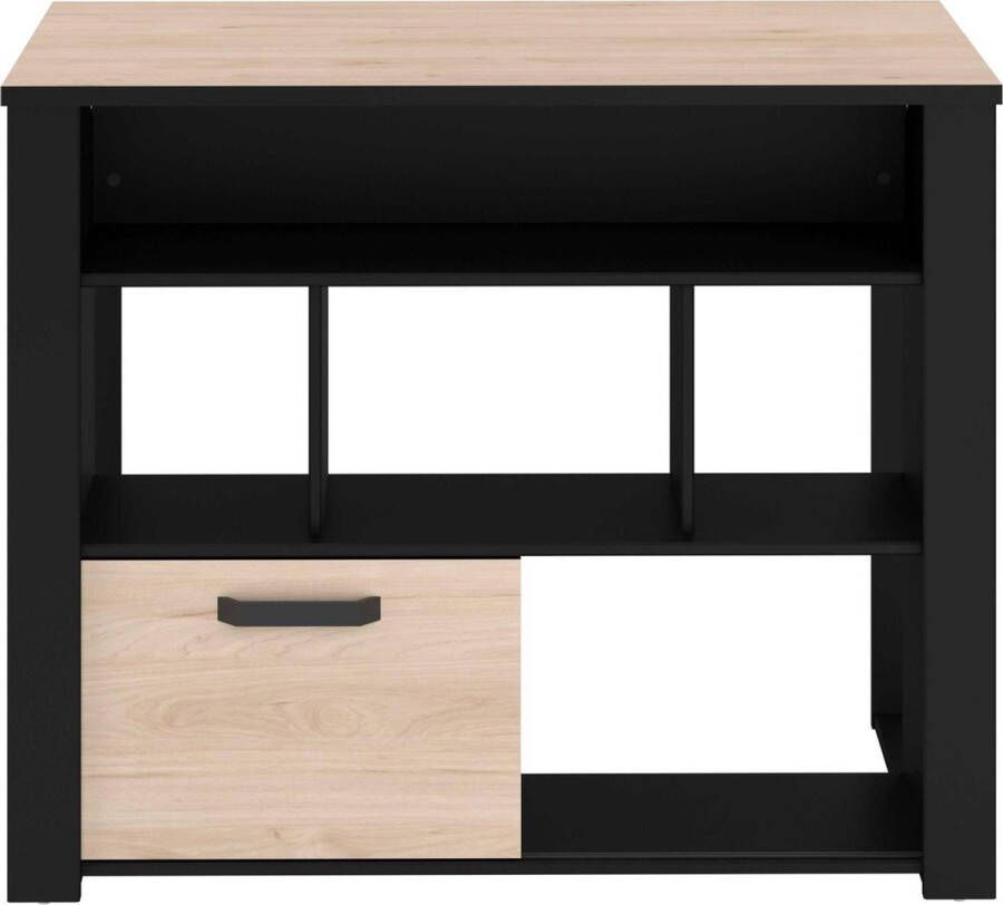 Parisot Bartafel Colin 110x67 met opbergmogelijkheden zwart