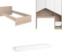 Parisot Bed Shelby met 2 opberglades en achterbouw 90x200 Wit - Thumbnail 2