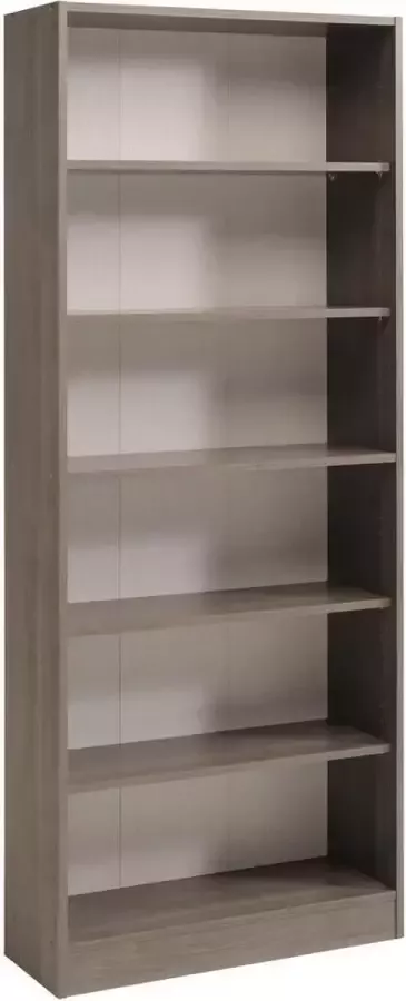 Parisot EMOB Boekenkast Hobby 198 cm-5 legplanken-eik Boekenkasten Bruin Spaanplaat Boekenkasten Op voorraad - Foto 3