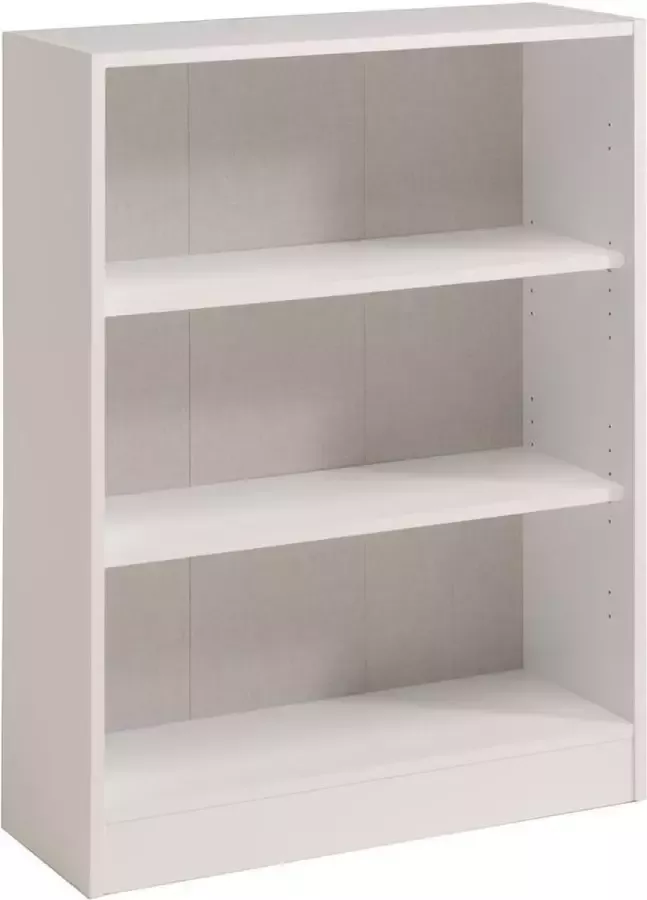 Parisot EMOB Boekenkast Hobby 198 cm-5 legplanken-wit Boekenkasten Wit Spaanplaat Boekenkasten Op voorraad