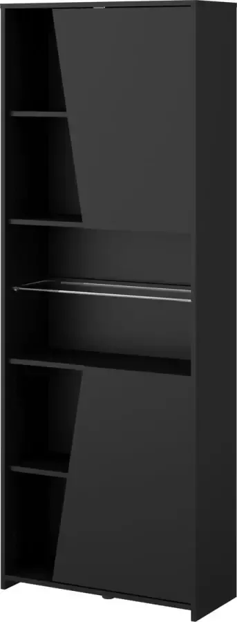 Parisot EMOB Gaming boekenkast 67cm met ledstrip zwart Kinderkasten Zwart Melamine; Spaanplaat Kinderkasten Op voorraad