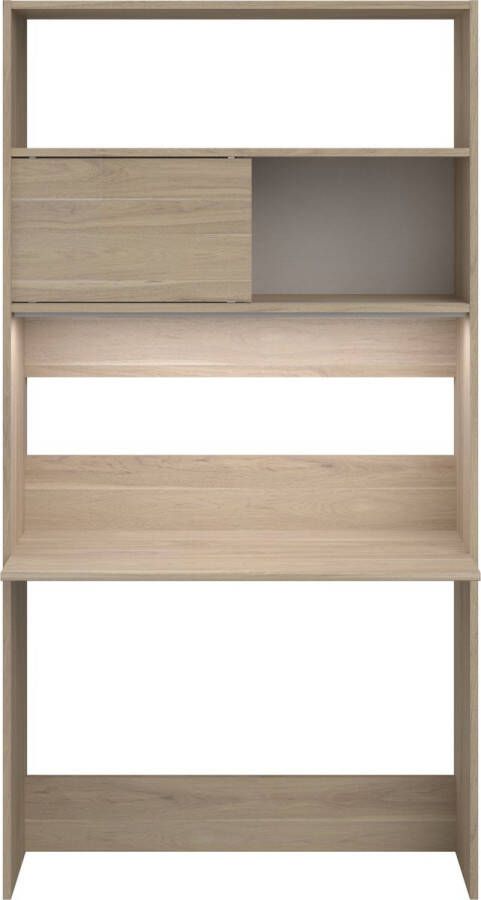 Parisot EMOB Secretaire Fina 105 cm walnoot Kantoor outlet Bruin Melamine; Spaanplaat Kantoor outlet Op voorraad - Foto 3