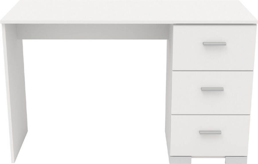 Parisot Bureau 3 tiroirs Décor Blanc L120 cm Galaxy - Foto 4