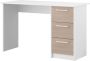 Office Essential Parisot 3 Lades Oak and White Decor L 121.2 x D 55 x H 74 5 cm gemaakt in Frankrijk - Thumbnail 2