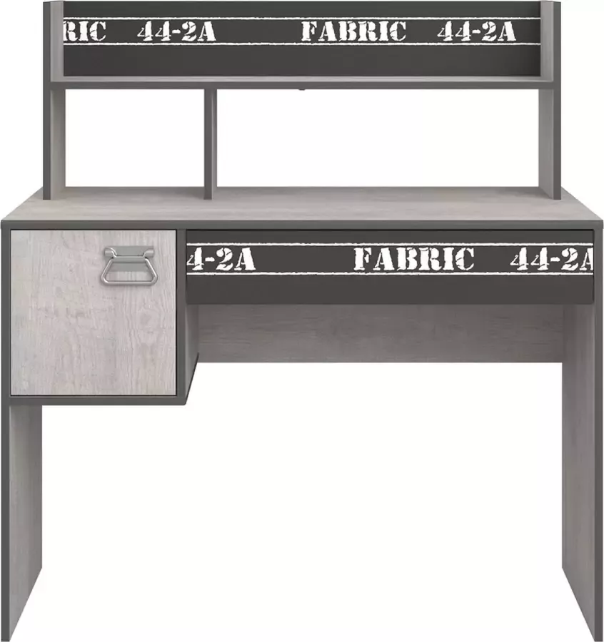 Actona Bureau Fabric eikenkleur grijs 114 1x107 9x56 4 cm Leen Bakker - Foto 1