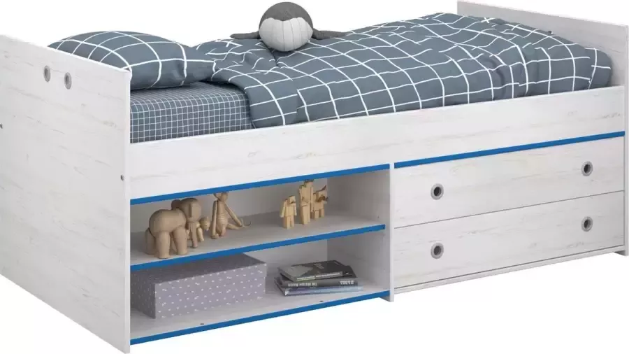 CaliCosy Lit avec Tiroirs de Rangement et Niches 90x200 Snoozy - Foto 2