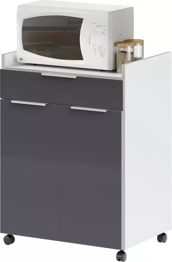 Parisot Keukenkast Urbain op wieltjes grijs