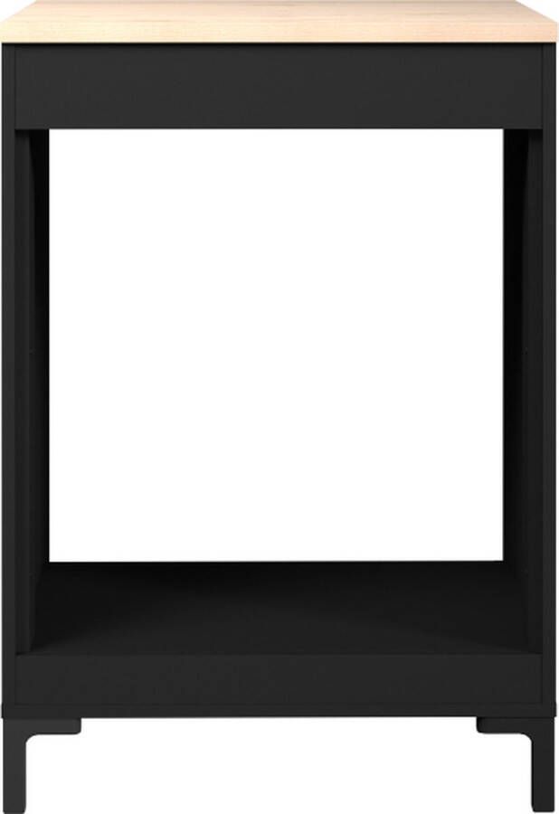 Parisot Keukenkast voor oven Cobalt 60cm zwart eik