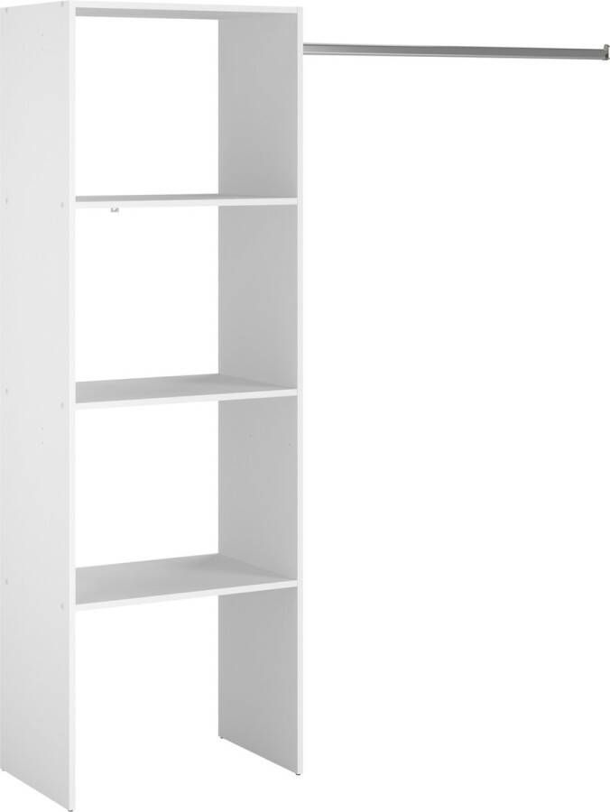 Parisot Kledingkast Botan B 160cm 3 legplanken & 1 kledingroede wit - Foto 2