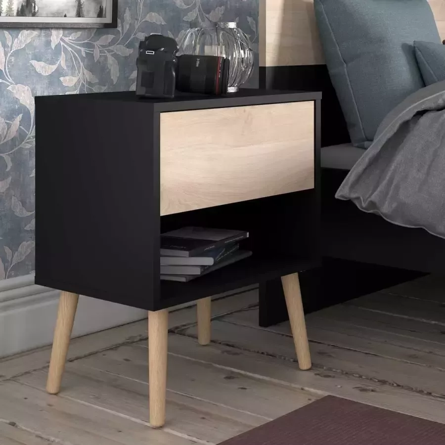 Parisot Nachtkastje Zwart 44cm - Foto 2
