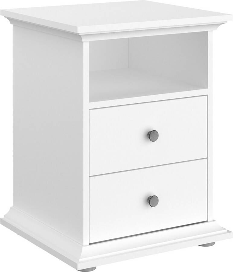 Parisot Table de Chevet 2 tiroirs 1 niche L45 cm Margaux