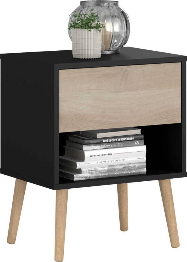 Parisot Nachtkastje Zwart 44cm