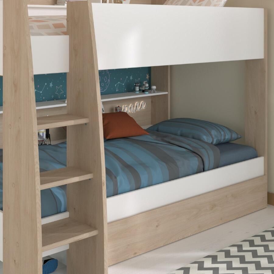 Parisot Bedlade voor stapelbed Shelby Eik wit