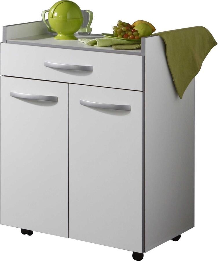 Parisot Bijzetkastje met wieltjes Smoothy White - Foto 2