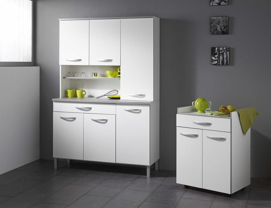 Parisot Bijzetkastje met wieltjes Smoothy White