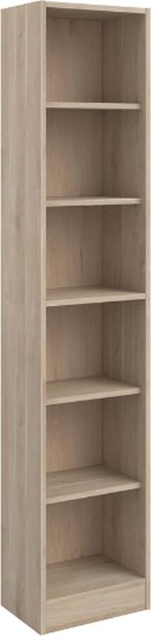Parisot EMOB Boekenkast Hobby lengte 41 cm-5 legplanken-eik Smalle kasten Bruin Spaanplaat Smalle kasten Op voorraad - Foto 2