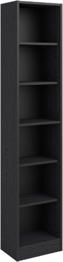 Parisot EMOB Boekenkast Hobby lengte 41 cm-5 legplanken-zwart Smalle kasten Zwart Spaanplaat Smalle kasten Op voorraad