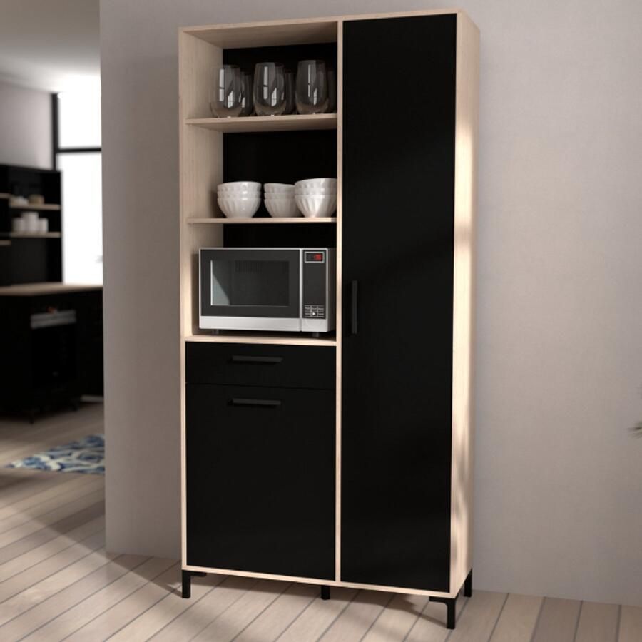 Parisot Buffetkast Cobalt met 2 deuren & 1 lade zwart eikdecor