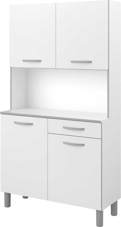 Parisot Buffetkast Easy 101cm 4 deuren & 1 lade wit - Foto 2