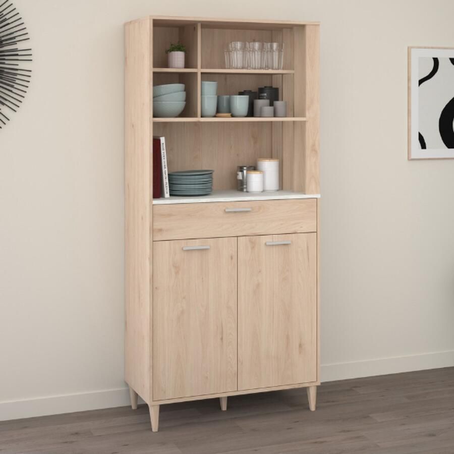 Parisot Buffetkast Galatee met 2 deuren & 1 lade eikdecor wit