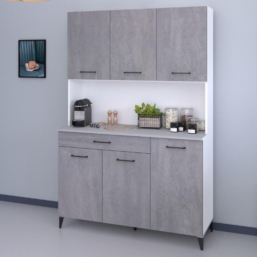 Parisot Buffetkast Maleficent met 6 deuren & 1 lade betonlook