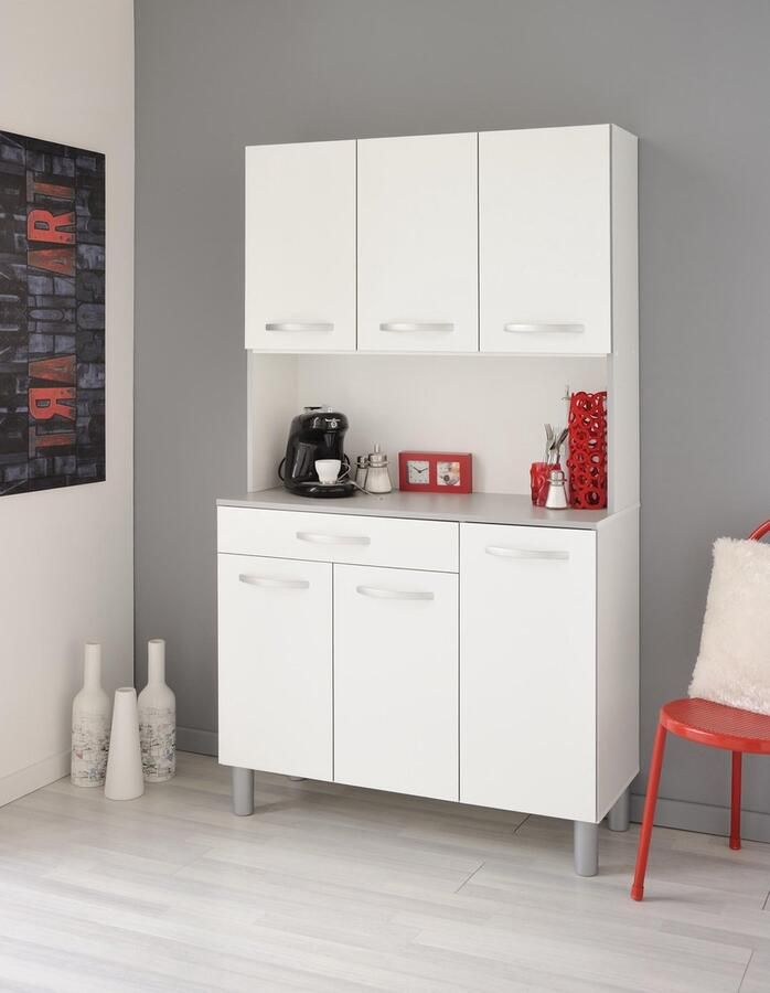 Parisot Buffetkast Spoon 1 keukenbuffet veel bergruimte 6 deuren (1 stuk)