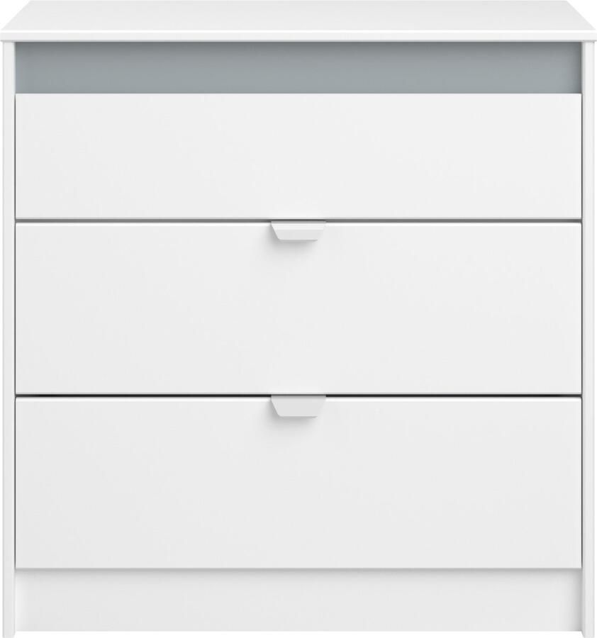 Parisot Commode Rue 78 cm met 3 lades wit grijs of wit roze - Foto 2