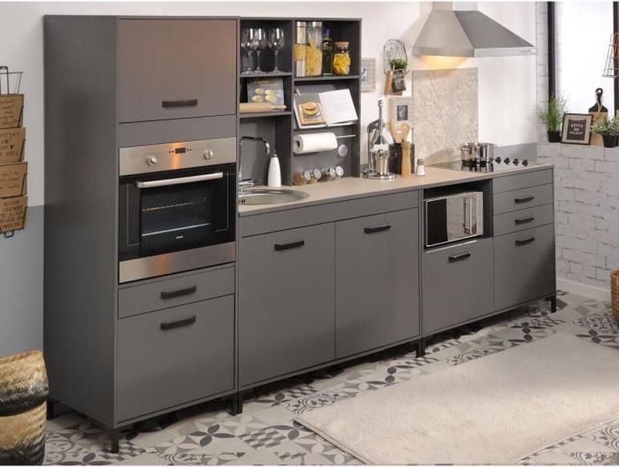 Merkloos STORM Lage kast Kleur Schaduwgrijs L118 x D60 x H95 cm 2 deuren