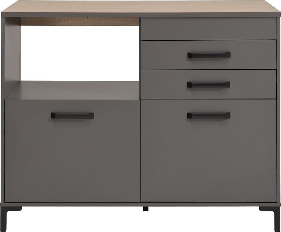 Merkloos STORM Lage kast Kleur schaduwgrijs L118 x D60 x H95 cm 2 deuren + 2 lades - Foto 2