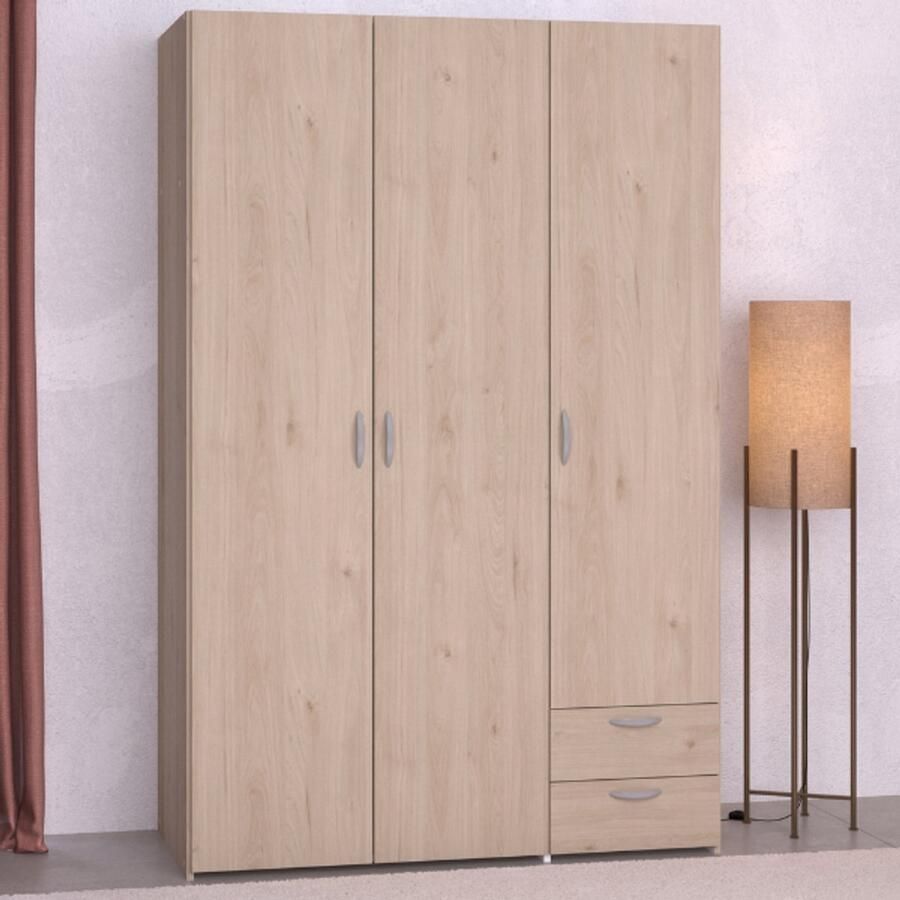 Parisot Kledingkast Salvador 3 deuren 2 laden Jackson Oak