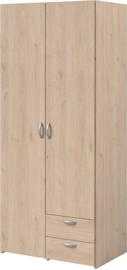Parisot Kledingkast Salvador met 2 deuren & 2 lades Jackson eik - Foto 3
