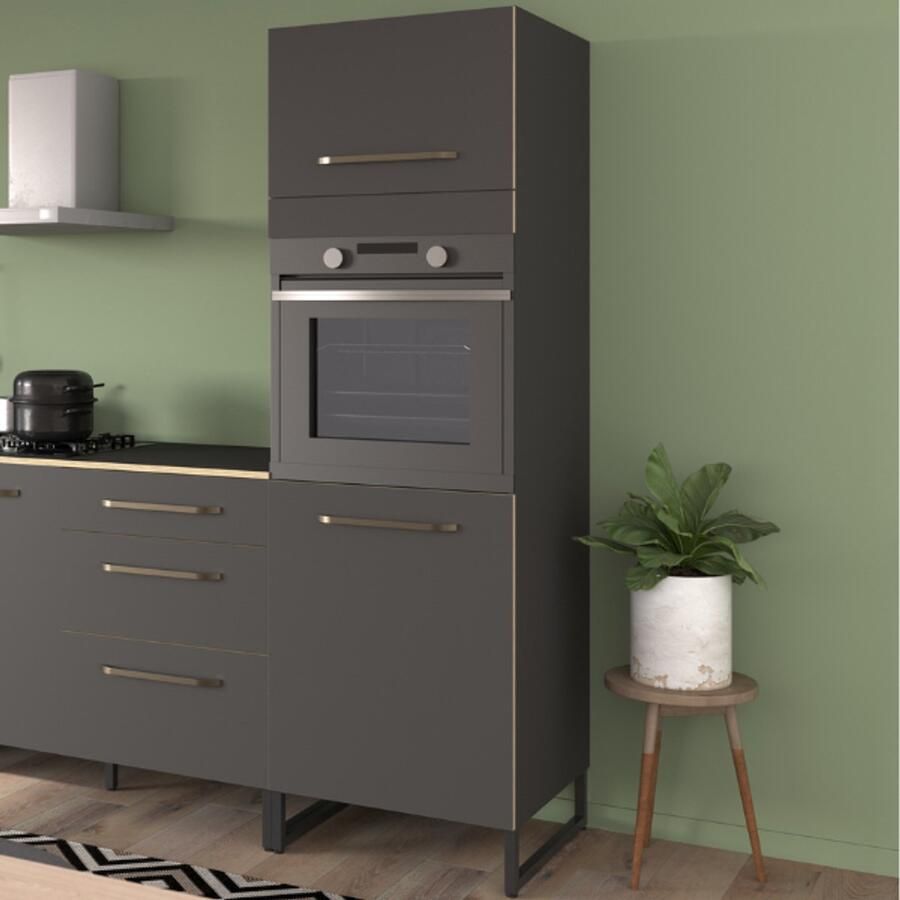 Parisot Kolomkast Wade met ruimte voor oven antraciet