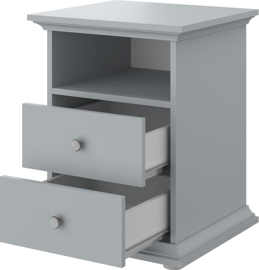 Anders Table de Chevet 2 tiroirs 1 niche L45 cm Margaux - Foto 3