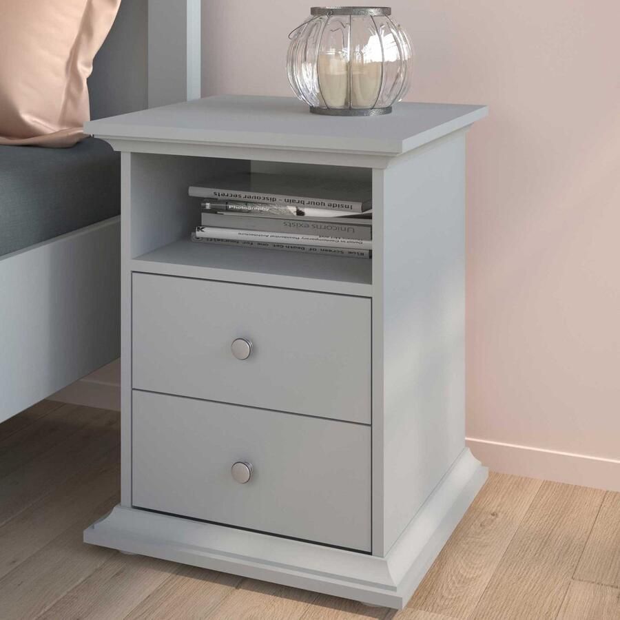 Anders Table de Chevet 2 tiroirs 1 niche L45 cm Margaux
