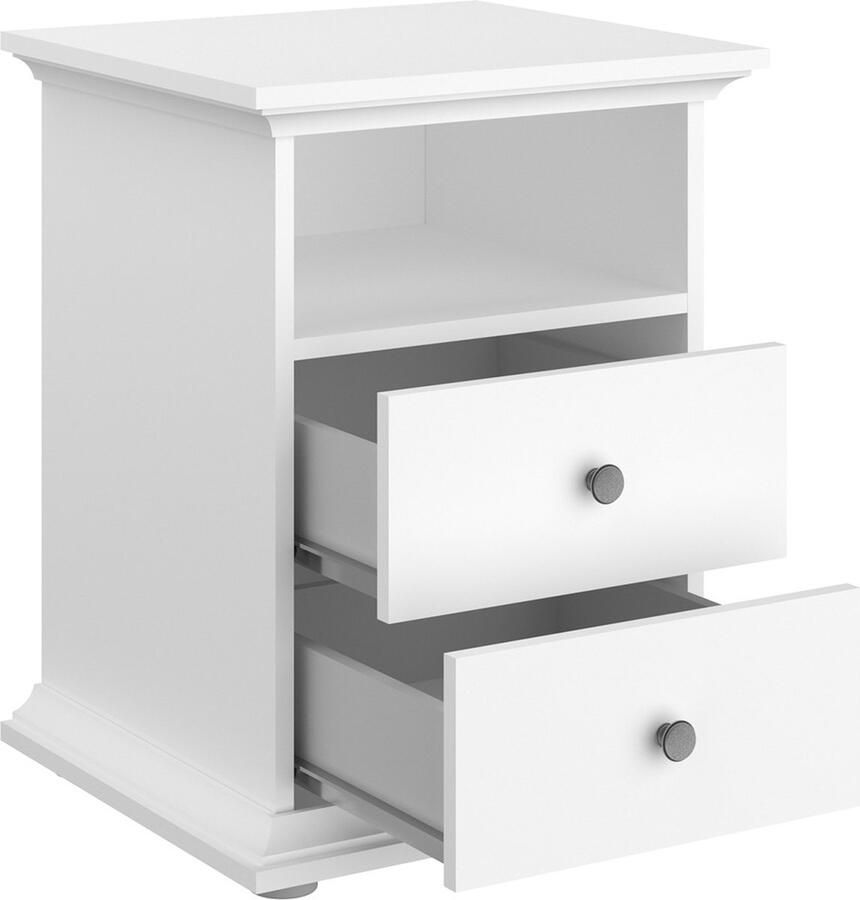 Parisot Table de Chevet 2 tiroirs 1 niche L45 cm Margaux