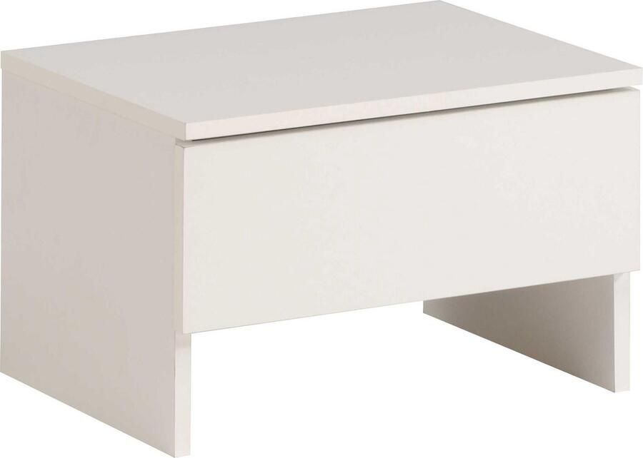 Parisot Table de Chevet 1 Tiroir Blanc H28.5 cm Bianca