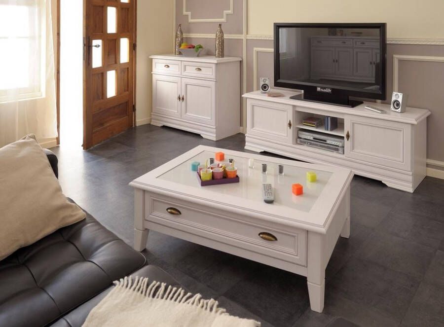 Parisot Salontafel Wit 104x72x39 cm