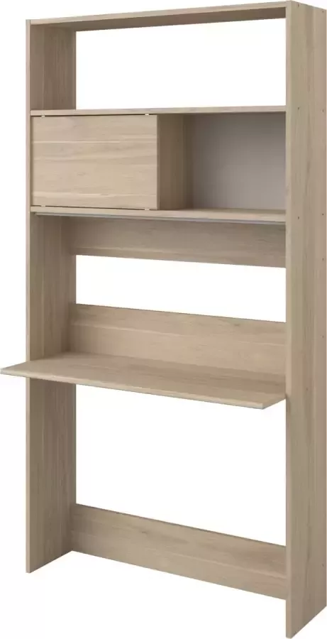 Parisot EMOB Secretaire Fina 105 cm walnoot Kantoor outlet Bruin Melamine; Spaanplaat Kantoor outlet Op voorraad - Foto 5