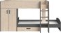 Parisot Lits superposés décor chêne et gris avec rangements 90x200 Stim - Thumbnail 1