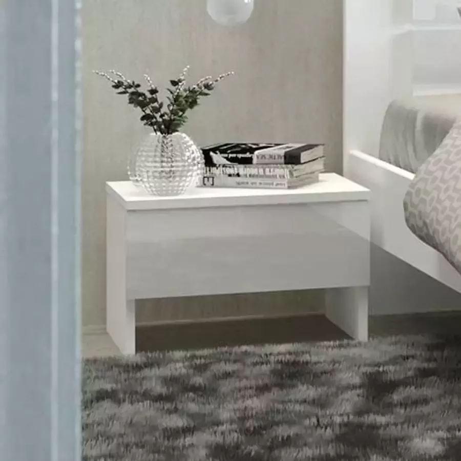 Parisot Table de Chevet 1 Tiroir Blanc H28.5 cm Bianca - Foto 2